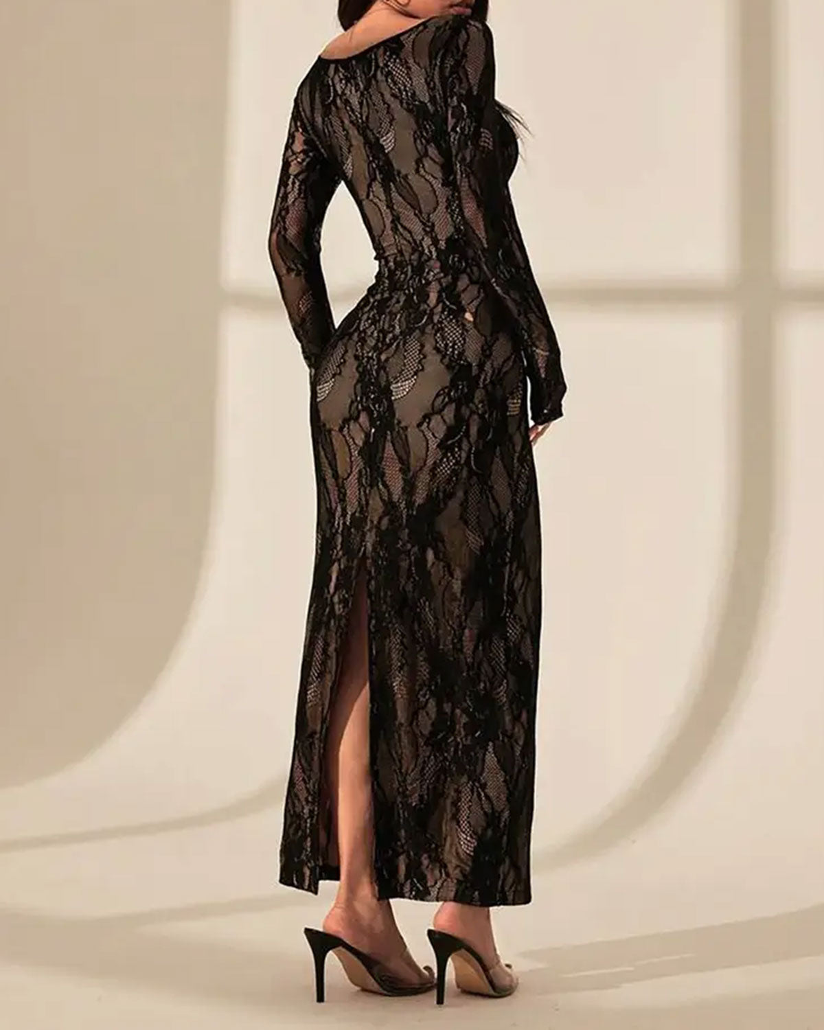 Women's Knitted Polyester Long Dress Dresses - RIHOAS