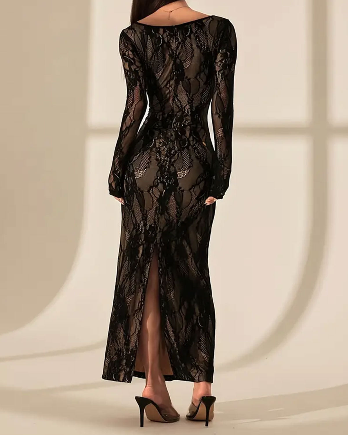 Women's Knitted Polyester Long Dress Dresses - RIHOAS