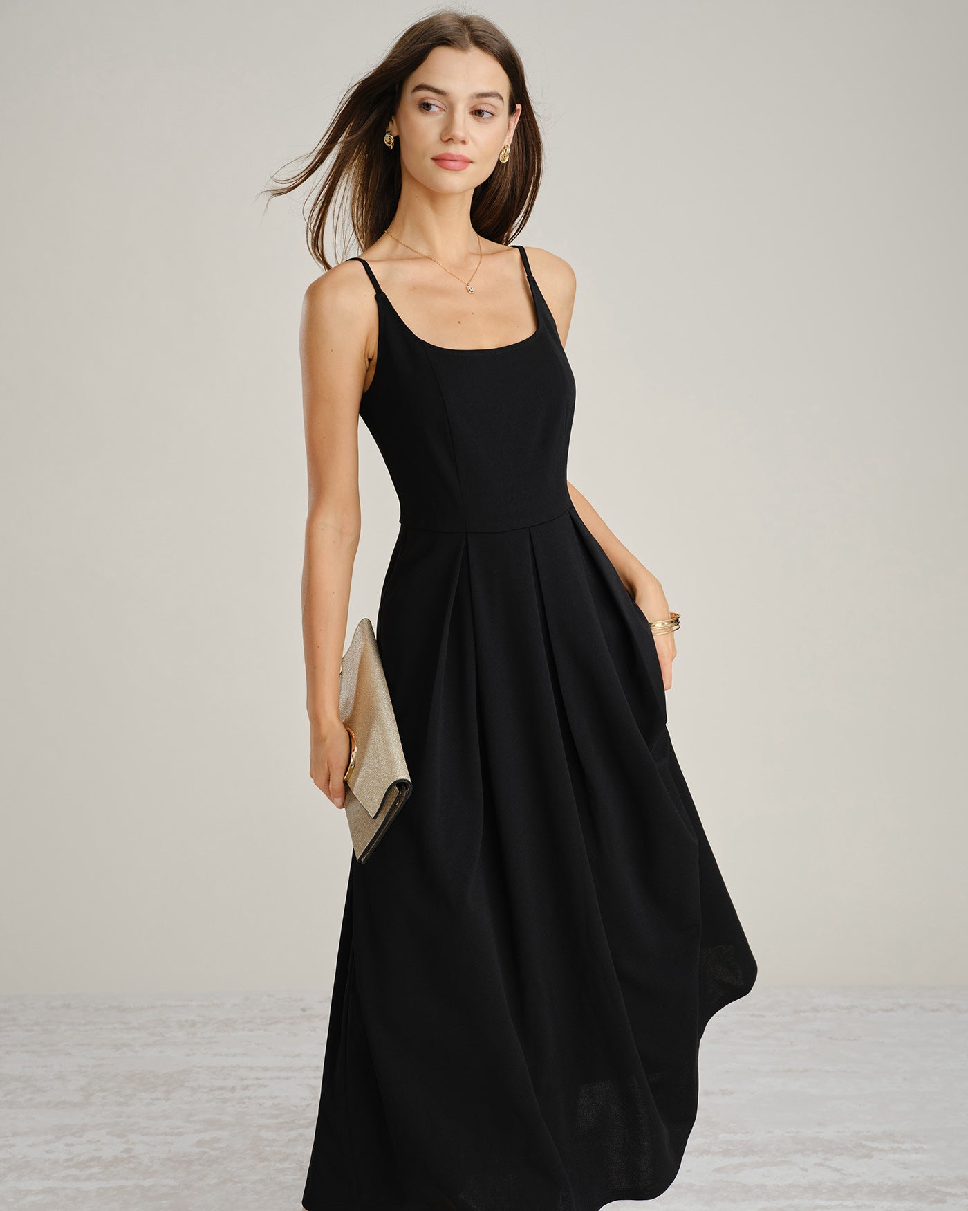 maxi black dresses on sale Black Ruched Slip A-Line Maxi Dress
