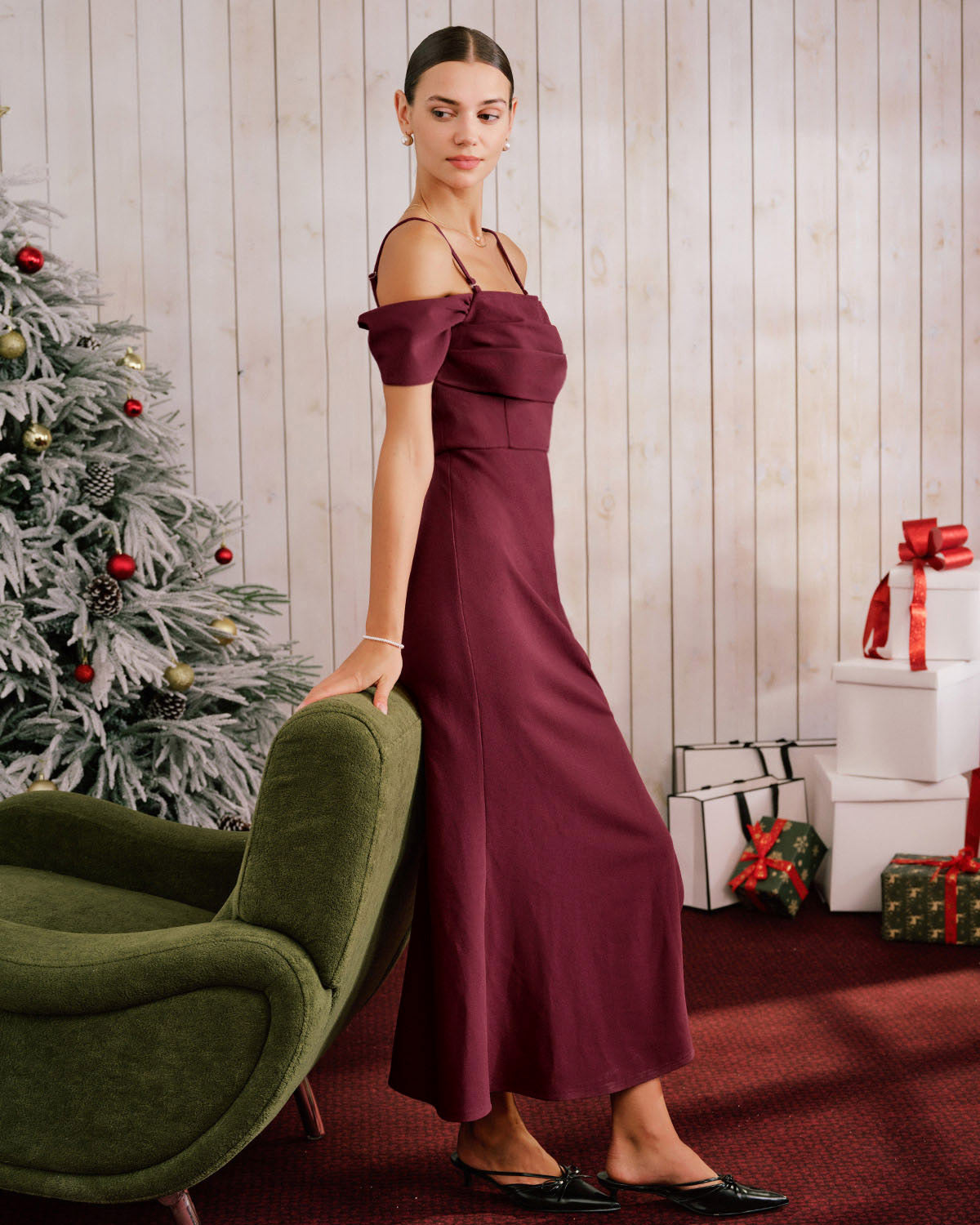 red off the shoulder dress formal Satin Side Slit Long Evening Prom Dresses, Custom Mer MarryLover its a standout dress for any special occasion. Rihoas Off The Shoulder Maxi