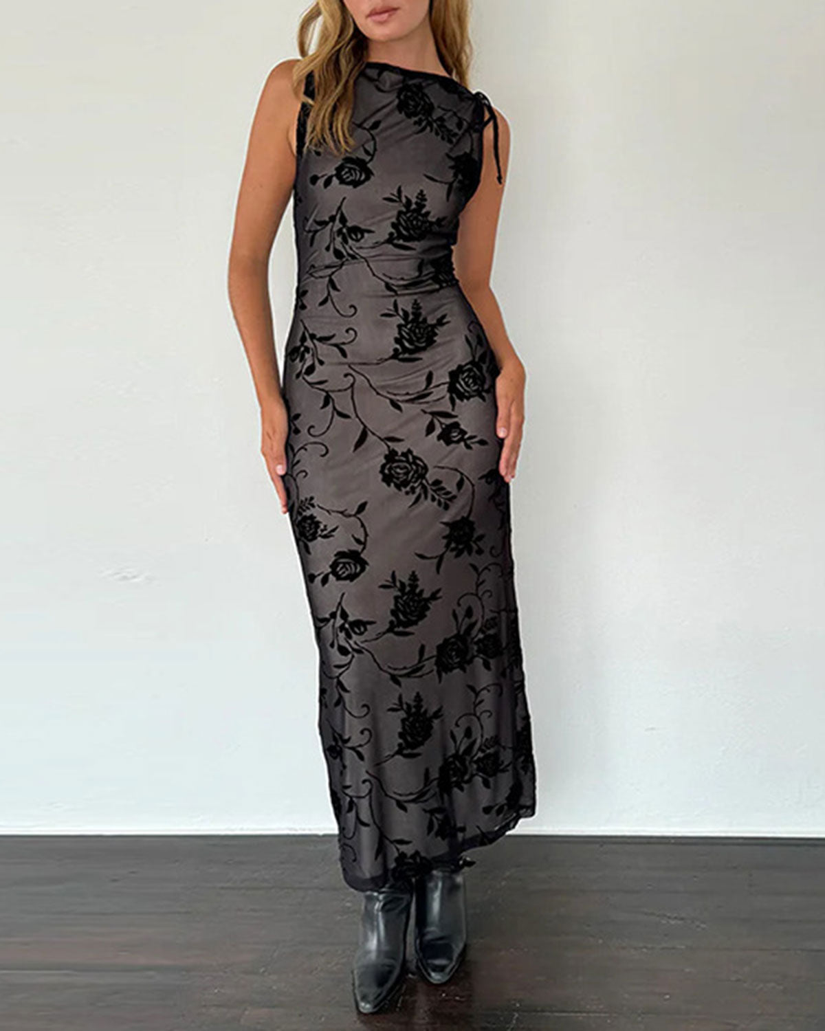 Women’s Knitted Polyester Maxi  Dress Dresses - RIHOAS