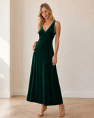 Women's Knitted Polyester Maxi Dress - RIHOAS