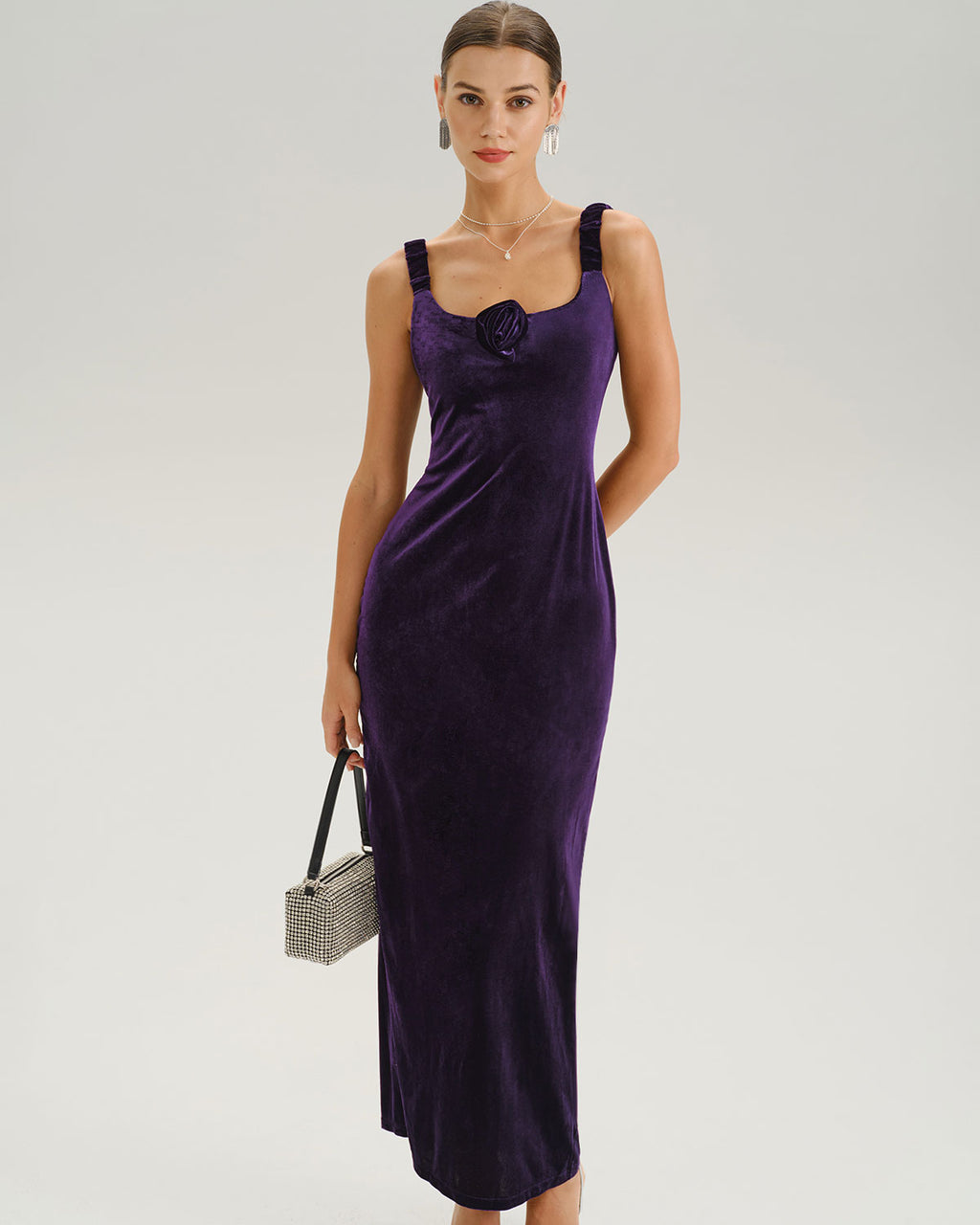 Women's Knitted Polyester Maxi Dress Dresses - RIHOAS