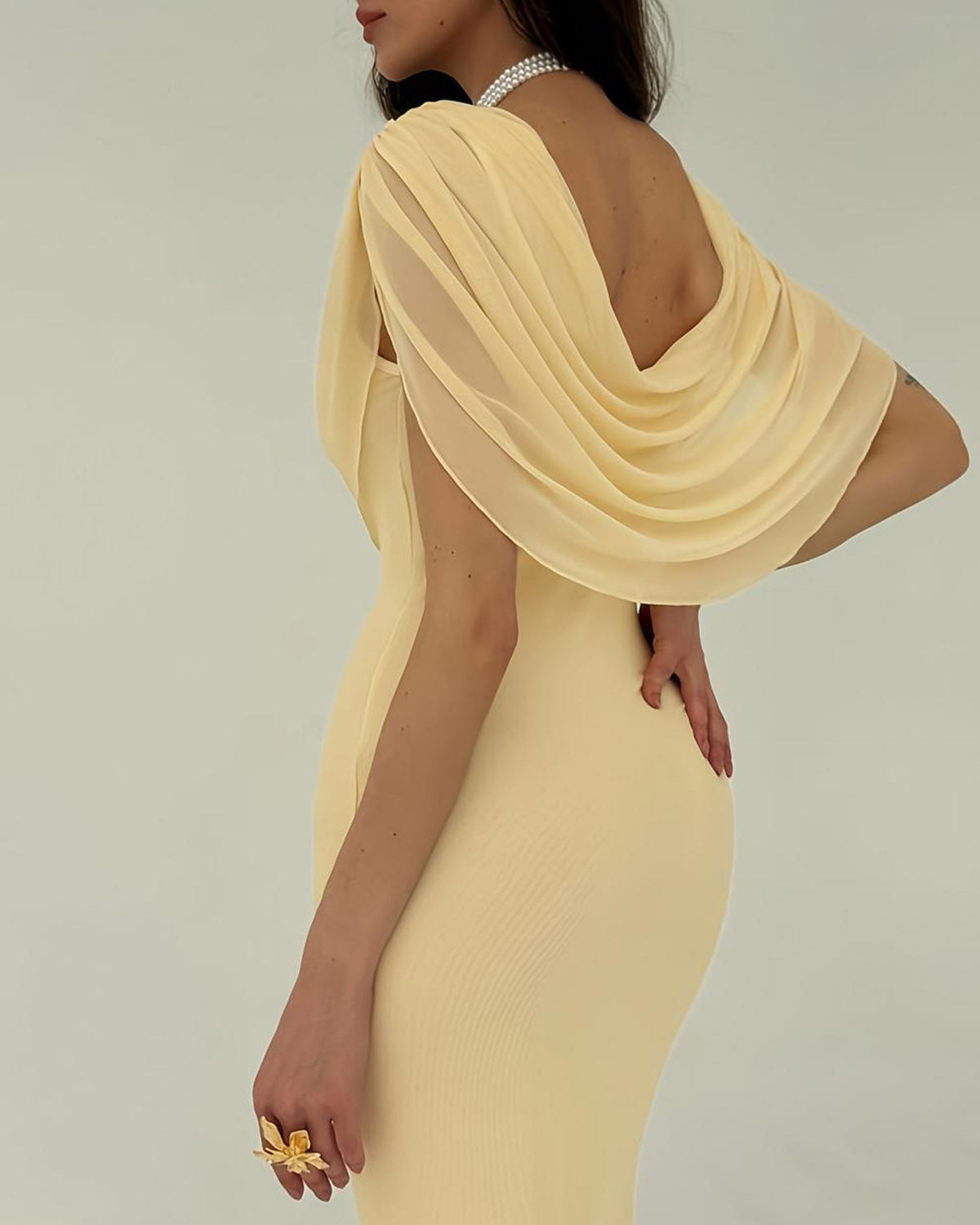 Rihoas Cowl Neck Sleeveless Maxi Dress, Yellow / US|6 Rihoas Cowl Neck Sleeveless Maxi Dress, Yellow / US|6