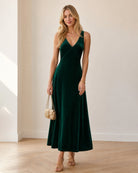 Women's Knitted Polyester Maxi Dress - RIHOAS