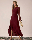 Women's Knitted Polyester Maxi Dress Dresses - RIHOAS