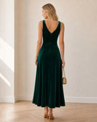 Women's Knitted Polyester Maxi Dress - RIHOAS