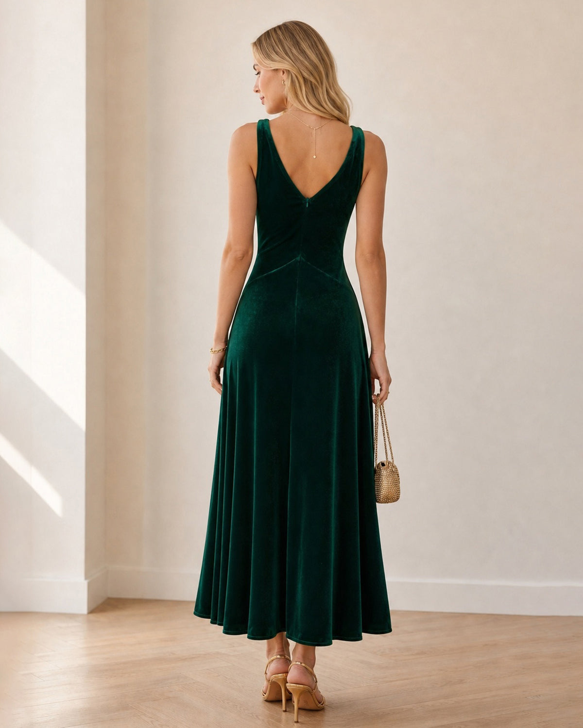 Women's Knitted Polyester Maxi Dress - RIHOAS
