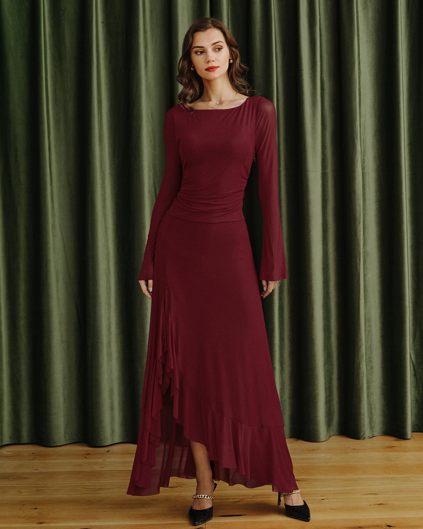 Women's Knitted Polyester Maxi Dress Dresses - RIHOAS