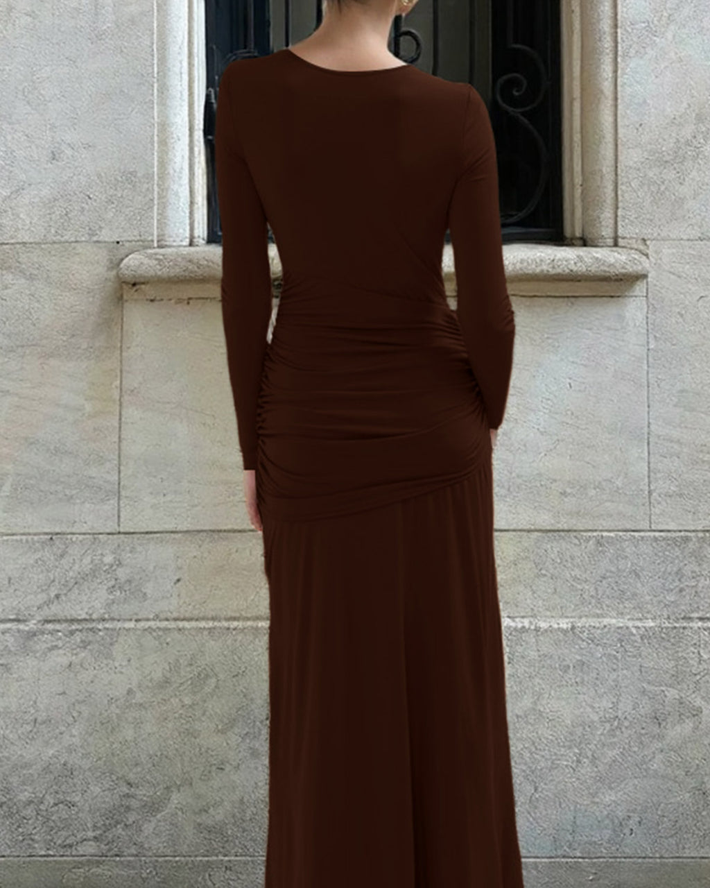 Women's Knitted Polyester Maxi Dress Dresses - RIHOAS