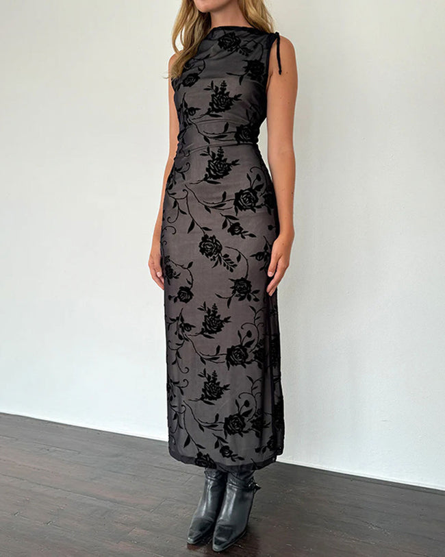 Women’s Knitted Polyester Maxi  Dress Dresses - RIHOAS