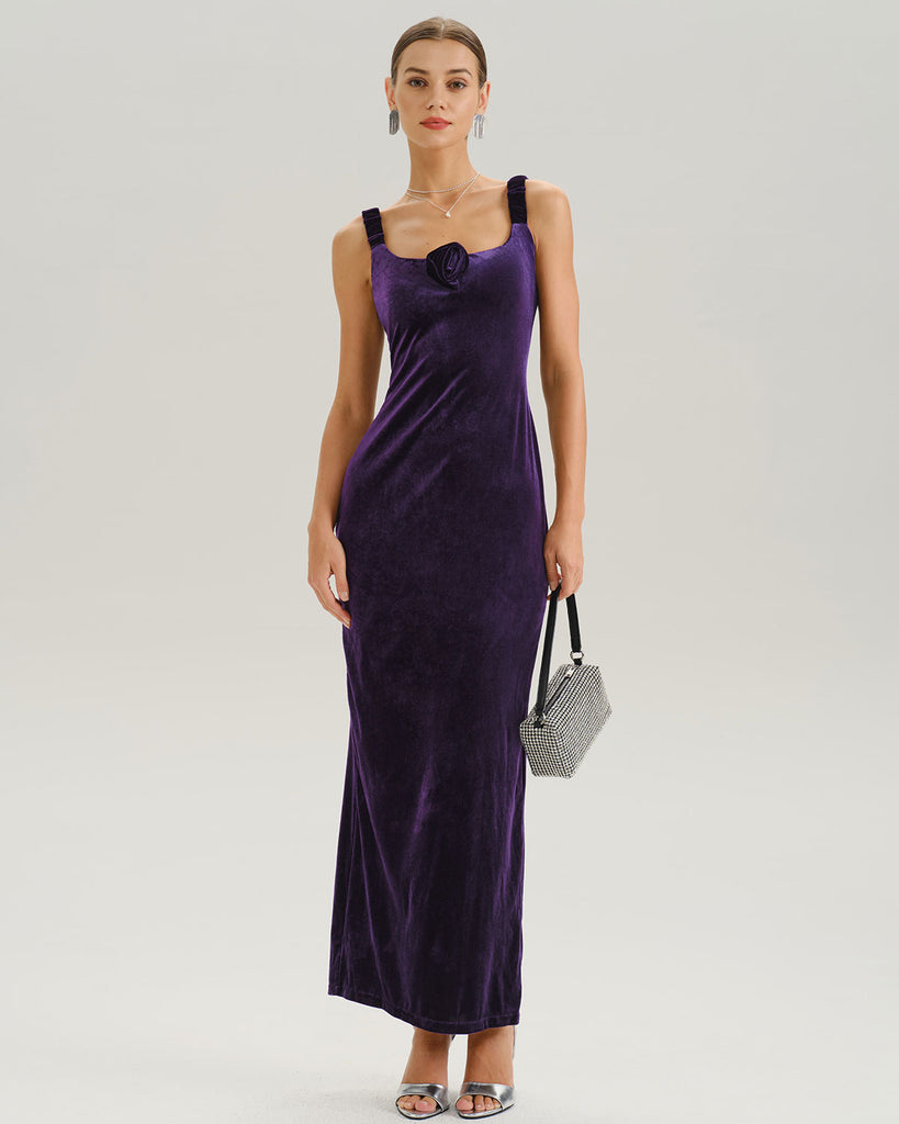 Women's Knitted Polyester Maxi Dress Dresses - RIHOAS