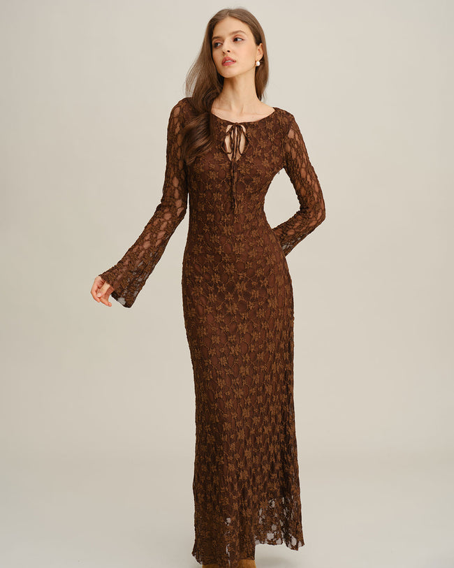 Women's Knitted Polyester Maxi Dresses Dresses - RIHOAS