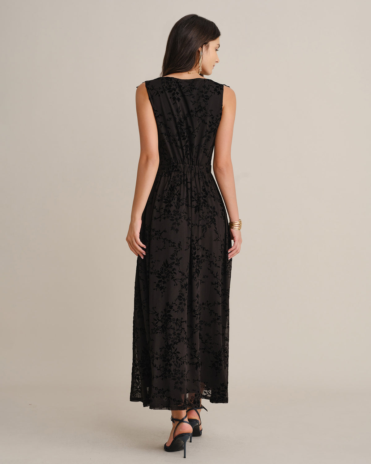 Women's Knitted Polyester Maxi Dresses - RIHOAS - 05
