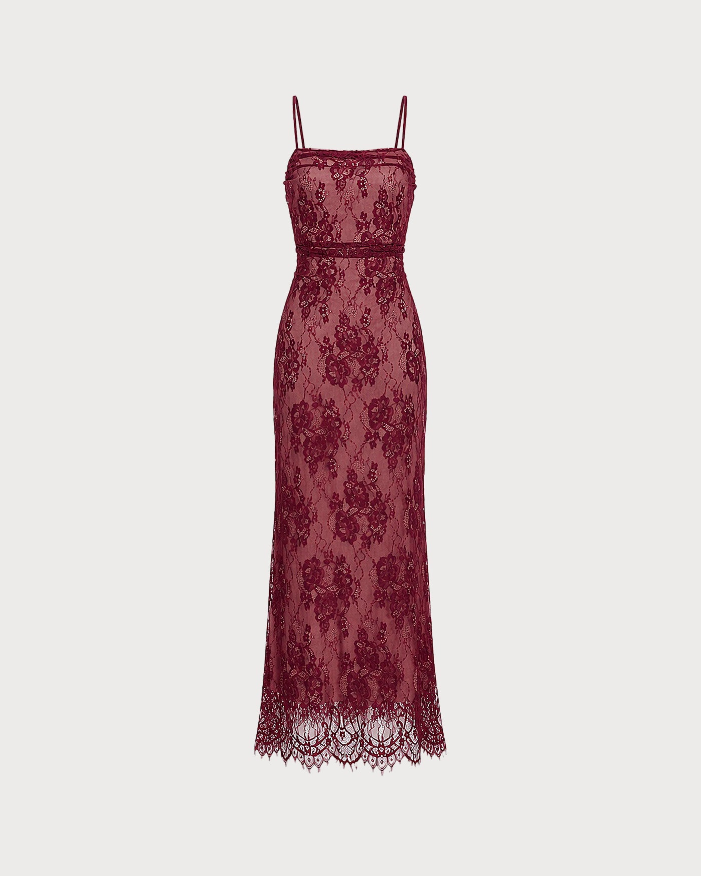 Wine Red Lace Slip Maxi Dress & Reviews - Wine Red - Dresses
