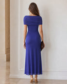 Women's Knitted Polyester Maxi Dresses - RIHOAS - 04