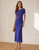 Women's Knitted Polyester Maxi Dresses - RIHOAS - 02