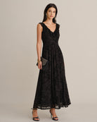Women's Knitted Polyester Maxi Dresses - RIHOAS - 04