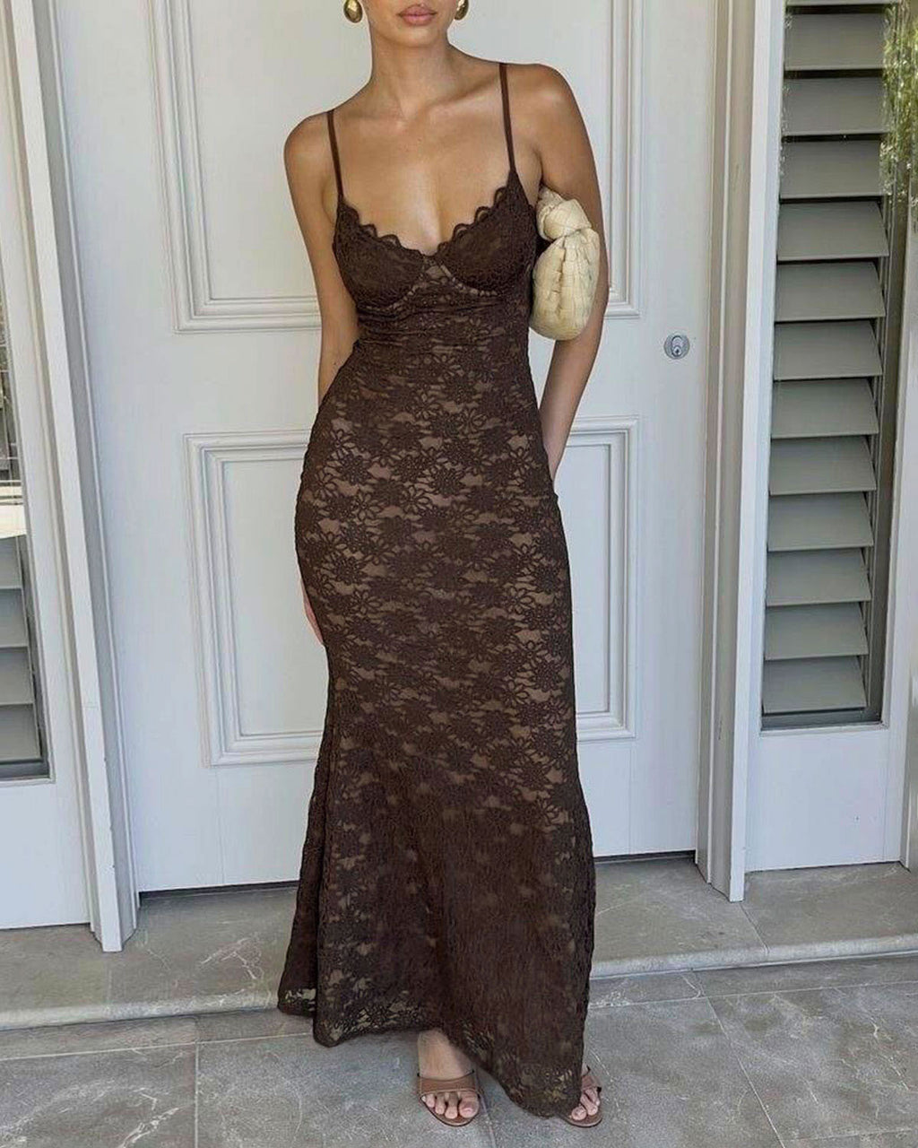 Women's Knitted Polyester Maxi Dresses Dresses - RIHOAS