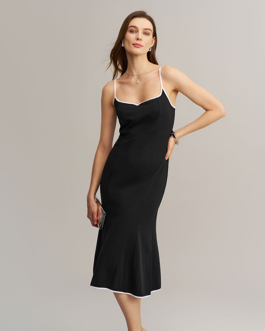 Women's Knitted Polyester Midi Dress Dresses - RIHOAS
