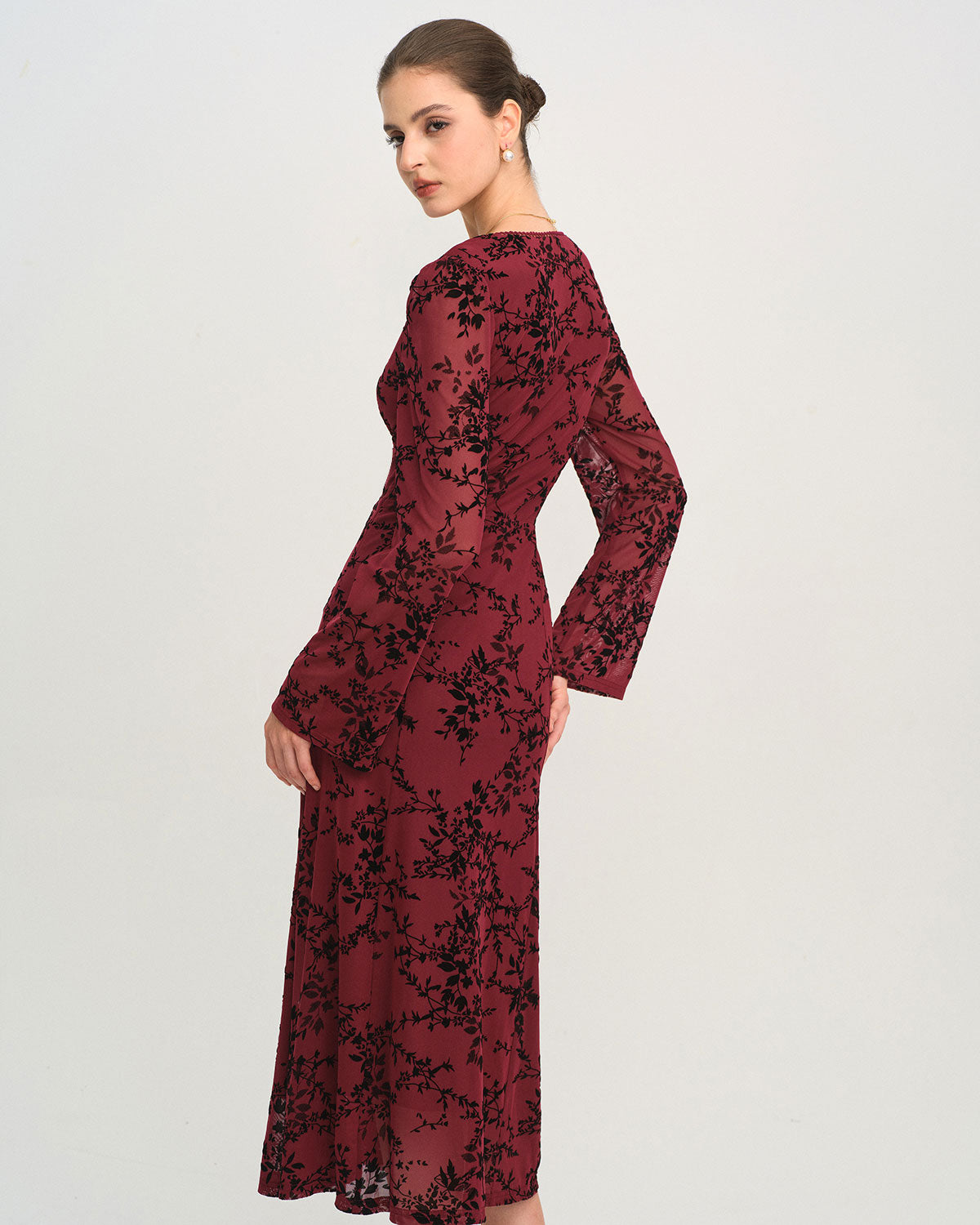 Women's Knitted Polyester Midi Dress Dresses - RIHOAS