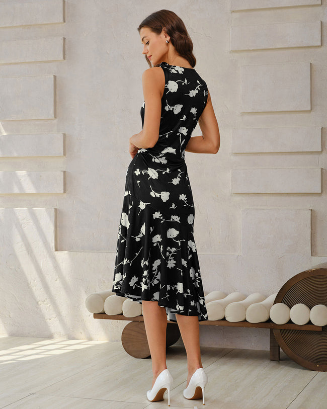 Women's Knitted Polyester Midi Dress Dresses - RIHOAS