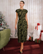 Women's Knitted Polyester Midi Dress Dresses - RIHOAS