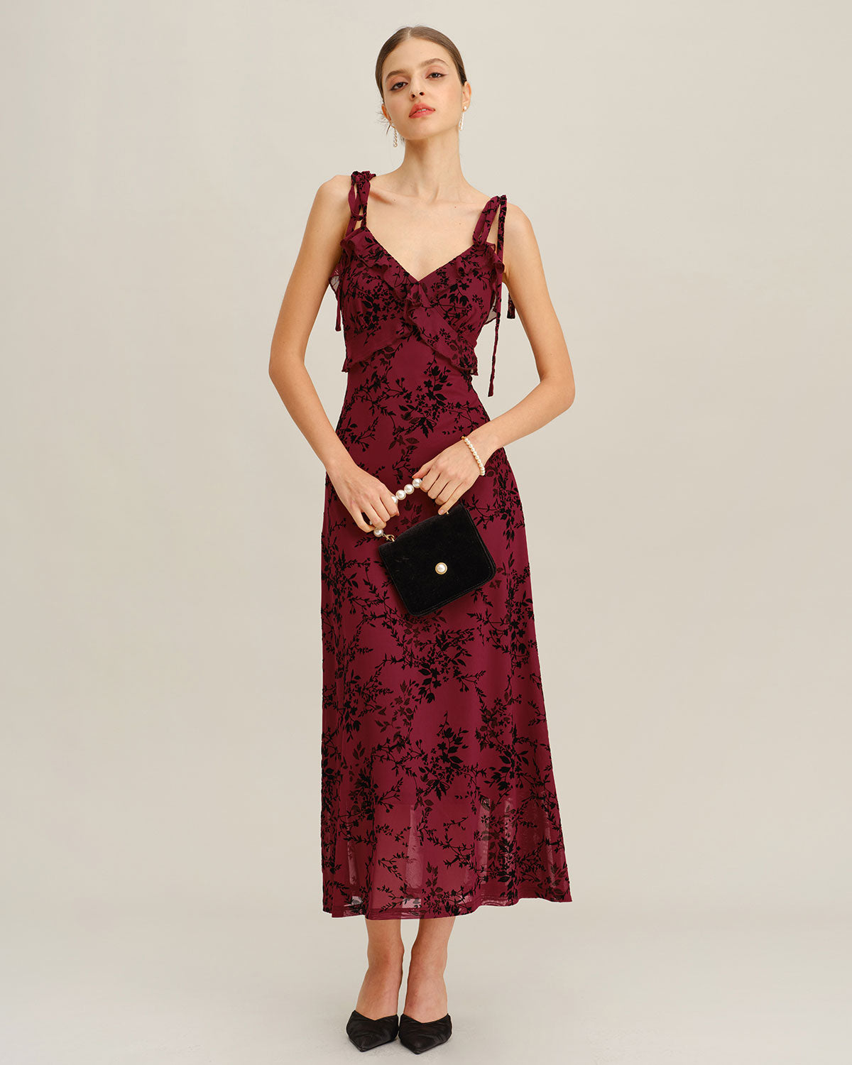 Women's Knitted Polyester Midi Dress Dresses - RIHOAS