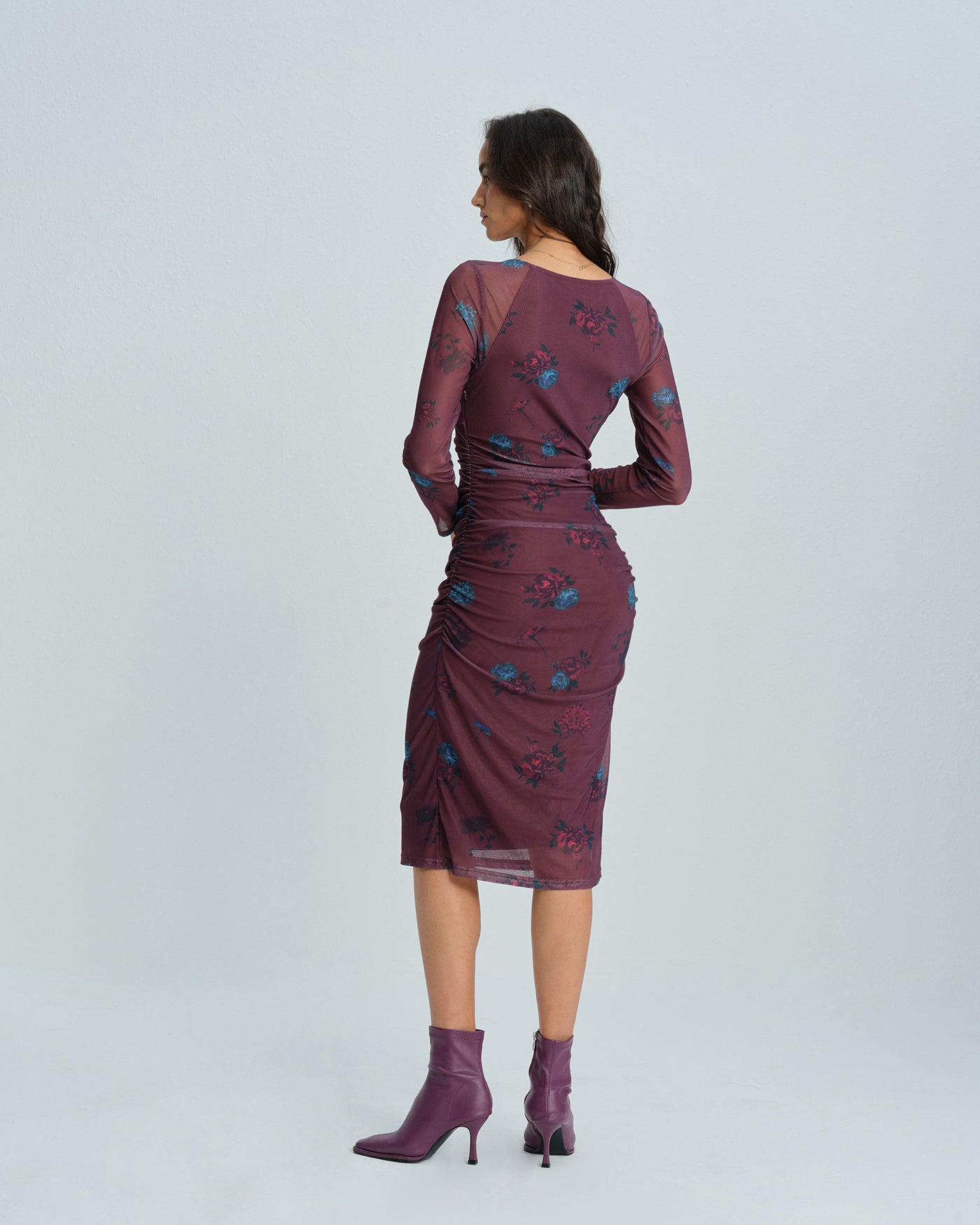 Women's Knitted Polyester Midi Dress Dresses - RIHOAS