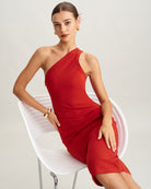 Women's Knitted Polyester Midi Dress Dresses - RIHOAS