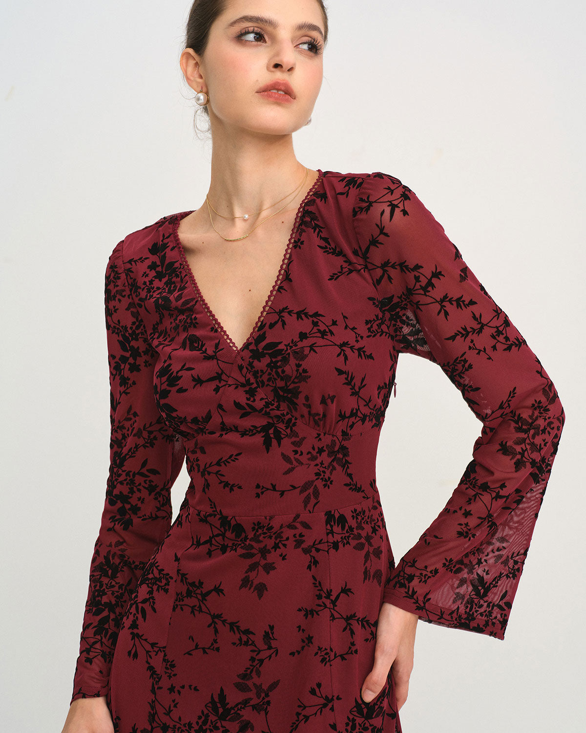 Women's Knitted Polyester Midi Dress Dresses - RIHOAS