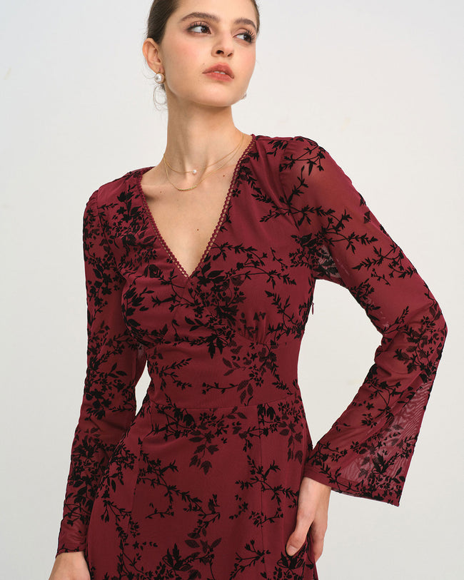 Women's Knitted Polyester Midi Dress Dresses - RIHOAS