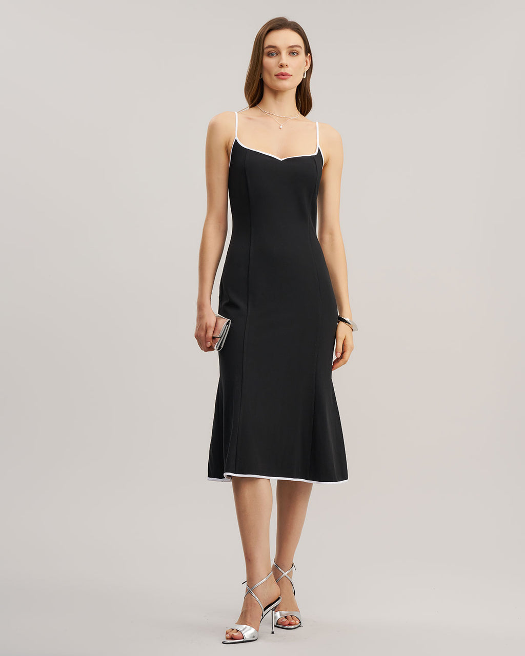 Women's Knitted Polyester Midi Dress Dresses - RIHOAS
