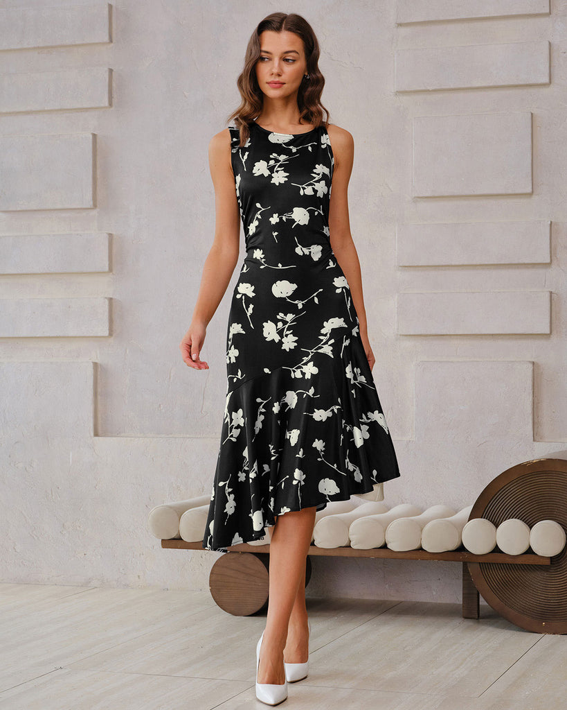 Women's Knitted Polyester Midi Dress Dresses - RIHOAS