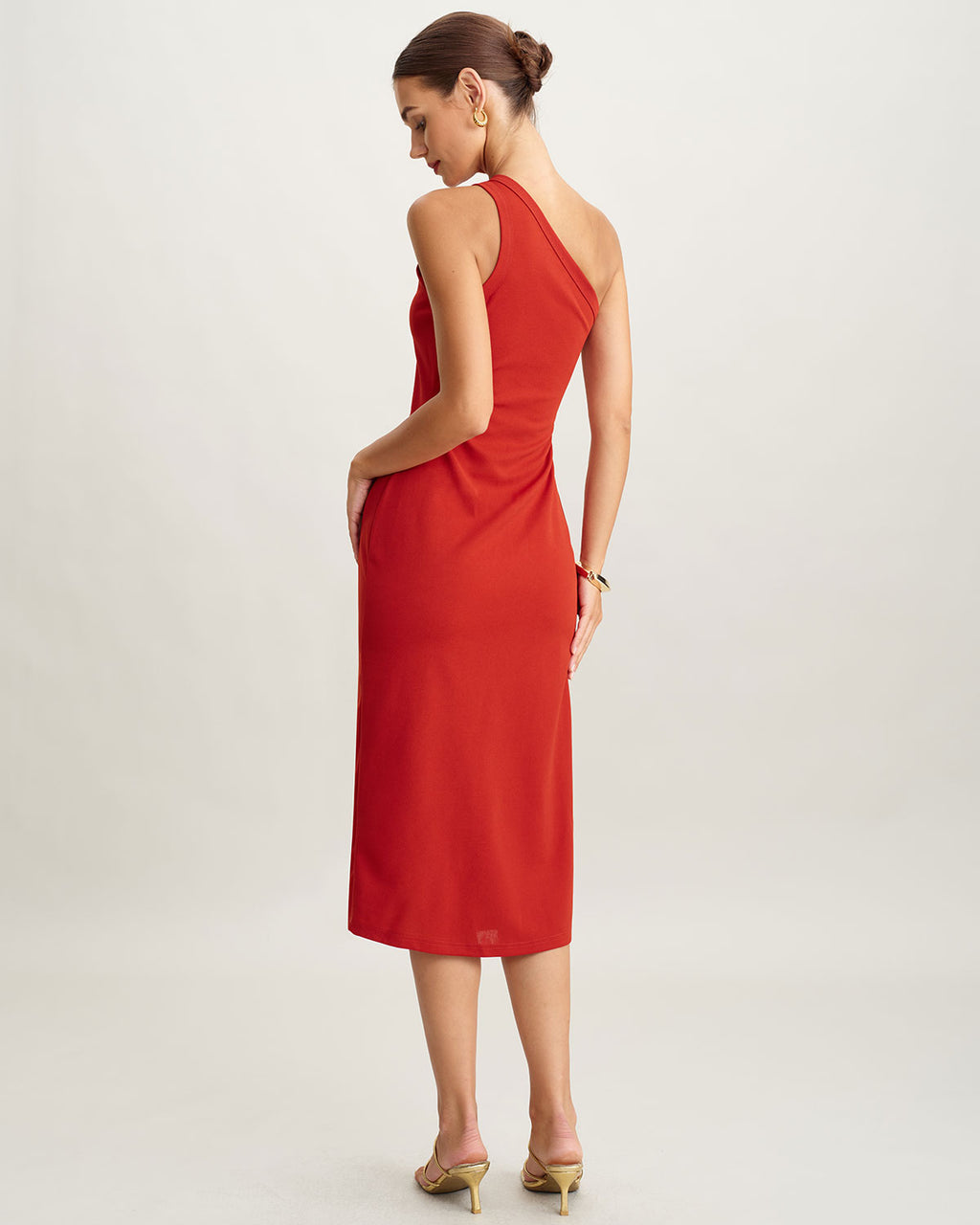 Women's Knitted Polyester Midi Dress Dresses - RIHOAS