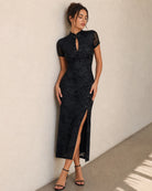 Women's Knitted Polyester Midi Dresses - RIHOAS