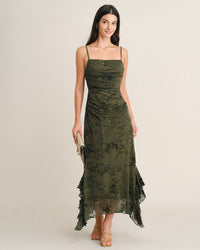 Women's Knitted Polyester Midi Dresses - RIHOAS - 01