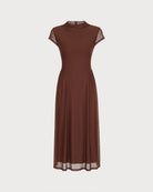 Women's Knitted Polyester Midi Dresses - RIHOAS