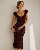 Women's Knitted Polyester Midi Dresses - RIHOAS