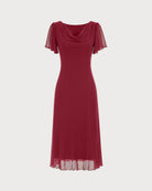 Women's Knitted Polyester Midi Dresses - RIHOAS - 11