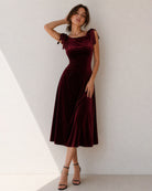 Women's Knitted Polyester Midi Dresses - RIHOAS - 03