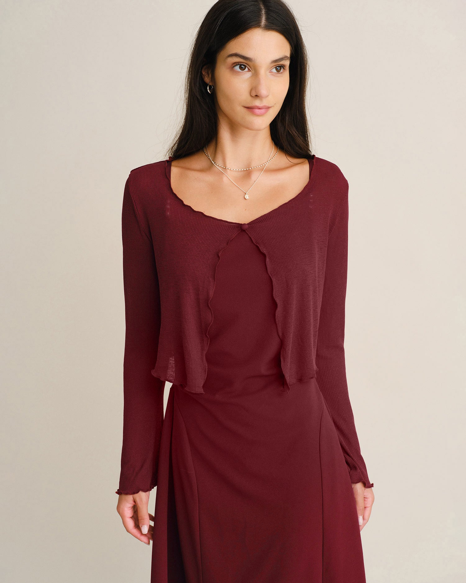 Women's Knitted Polyester Midi Dresses - RIHOAS