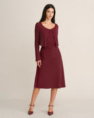 Women's Knitted Polyester Midi Dresses - RIHOAS