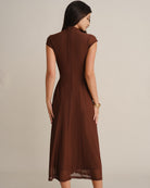Women's Knitted Polyester Midi Dresses - RIHOAS - 03