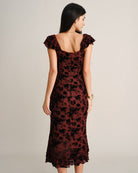 Women's Knitted Polyester Midi Dresses - RIHOAS - 04