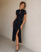 Women's Knitted Polyester Midi Dresses - RIHOAS