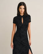 Women's Knitted Polyester Midi Dresses - RIHOAS - 03