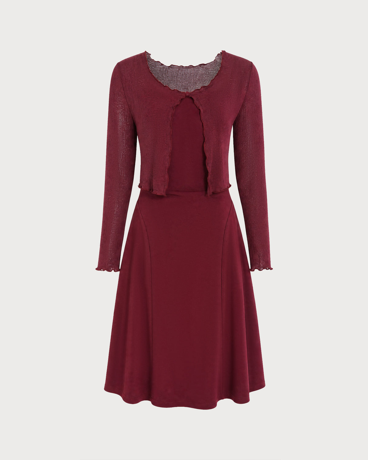 Women's Knitted Polyester Midi Dresses - RIHOAS