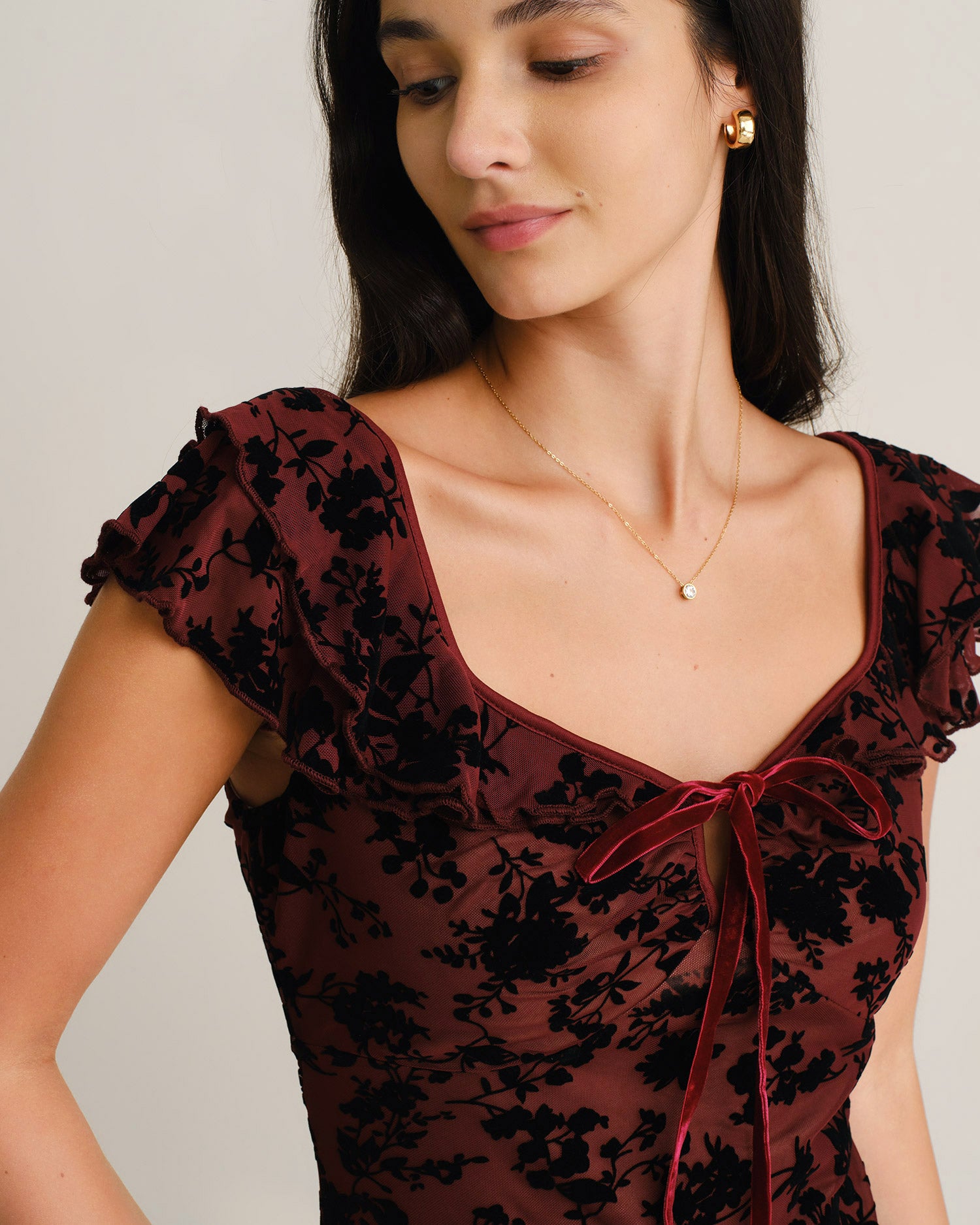 Women's Knitted Polyester Midi Dresses - RIHOAS - 01