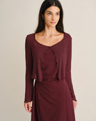 Women's Knitted Polyester Midi Dresses - RIHOAS - 05